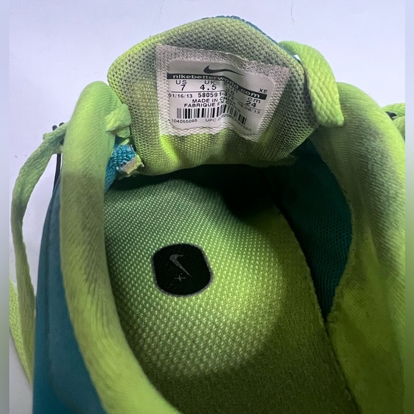 Nike Free 5.0 | Teal & Lime Green Sneakers - Picture 3 of 8